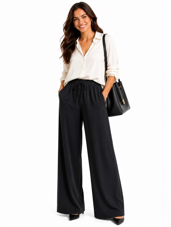 all in motion Pants - all in motion Wide Leg Pull-On Pants in Black